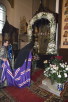 Служение епископа Амвросия в храме Воскресения Христова с Сокольниках в день памяти Иверской иконы Богородицы